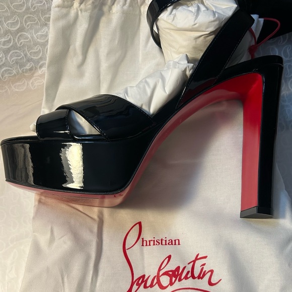 Black patent leather sandals Christian Louboutin. Supramariza - Picture 5 of 9